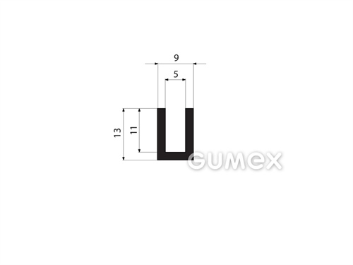 GUMMIPROFILE U-FORM - EPDM